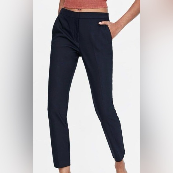 Zara black tapered pants, elastic back waistband, size S - Picture 1 of 9